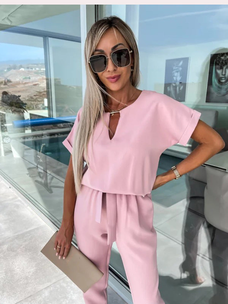 Brianna - Wijde-Pijpen Zomer Jumpsuit