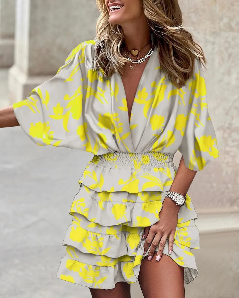 Evi - Stijlvolle mini jurk met print