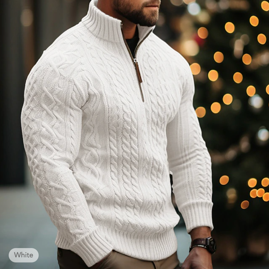 Alek - Heren Pullover Met Rits