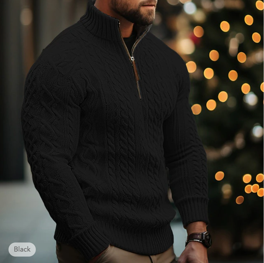 Alek - Heren Pullover Met Rits
