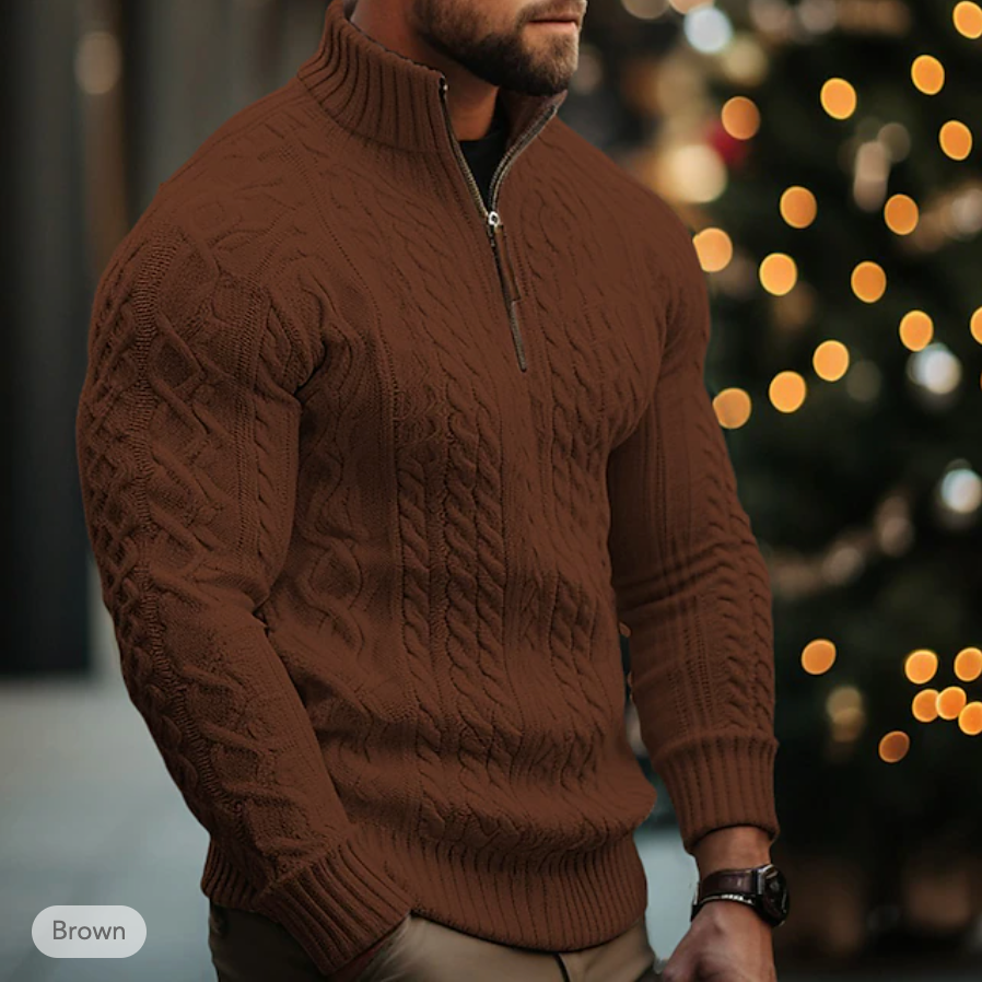 Alek - Heren Pullover Met Rits
