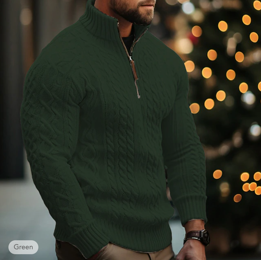 Alek - Heren Pullover Met Rits