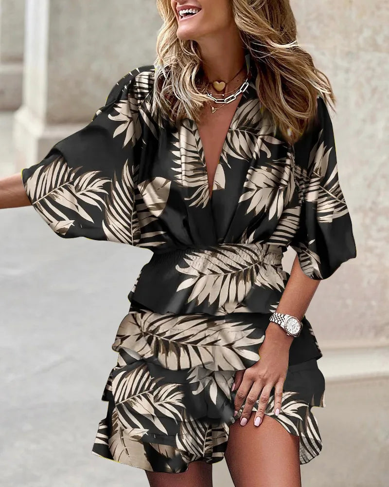 Evi - Stijlvolle mini jurk met print