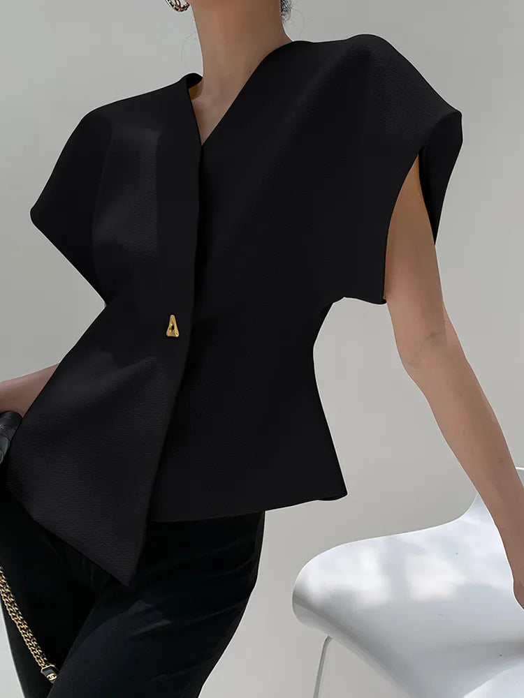 Ava - Gestructureerde Blazer Top