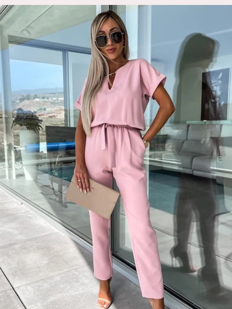 Brianna - Wijde-Pijpen Zomer Jumpsuit