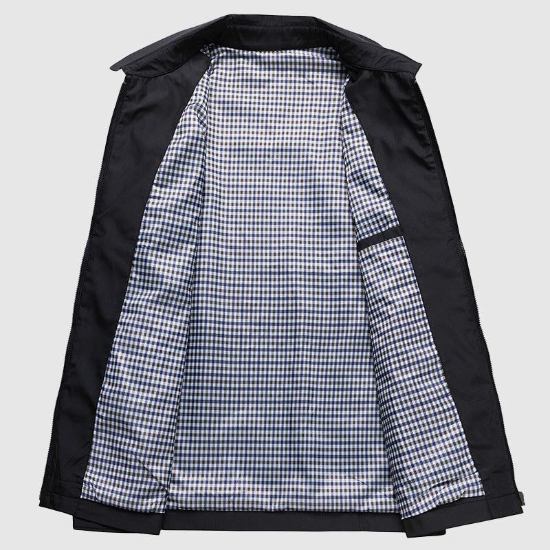 Oliver - Zip-Up Jas met Geruite Voering
