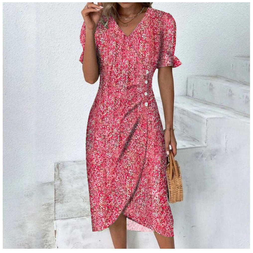 Cyneburg | Midi Jurk met Bloemenprint