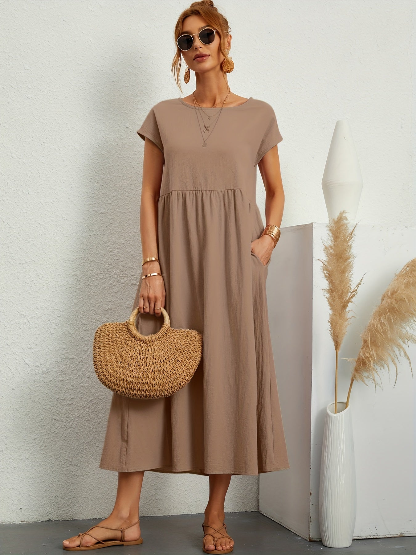 Meilani - Casual Zomerjurkje Met Losse Zakken