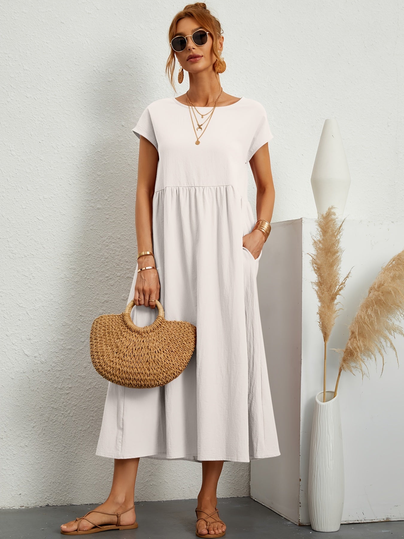 Meilani - Casual Zomerjurkje Met Losse Zakken