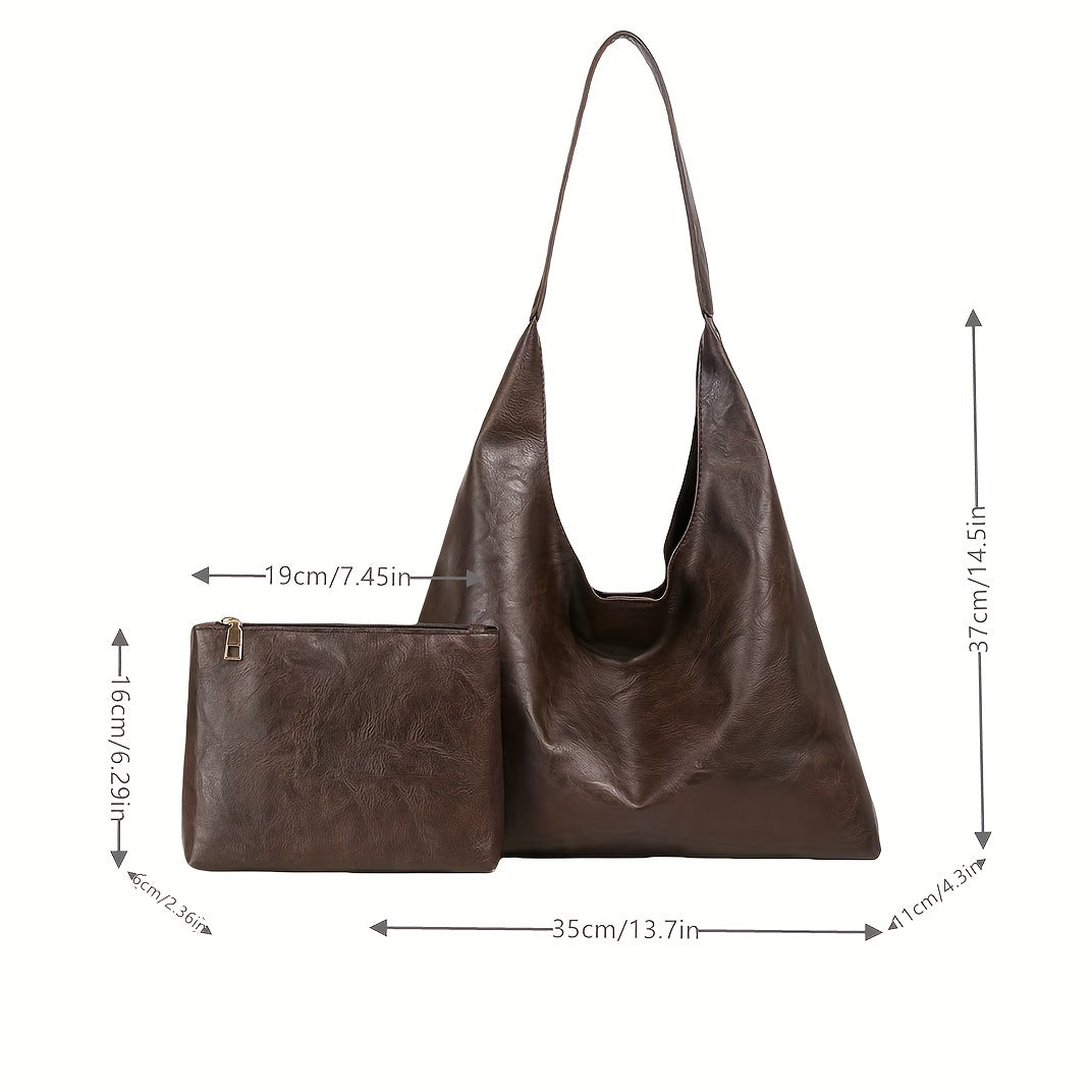 Olivia - Boho Chic Rond Design Schoudertas van Vegan Leer