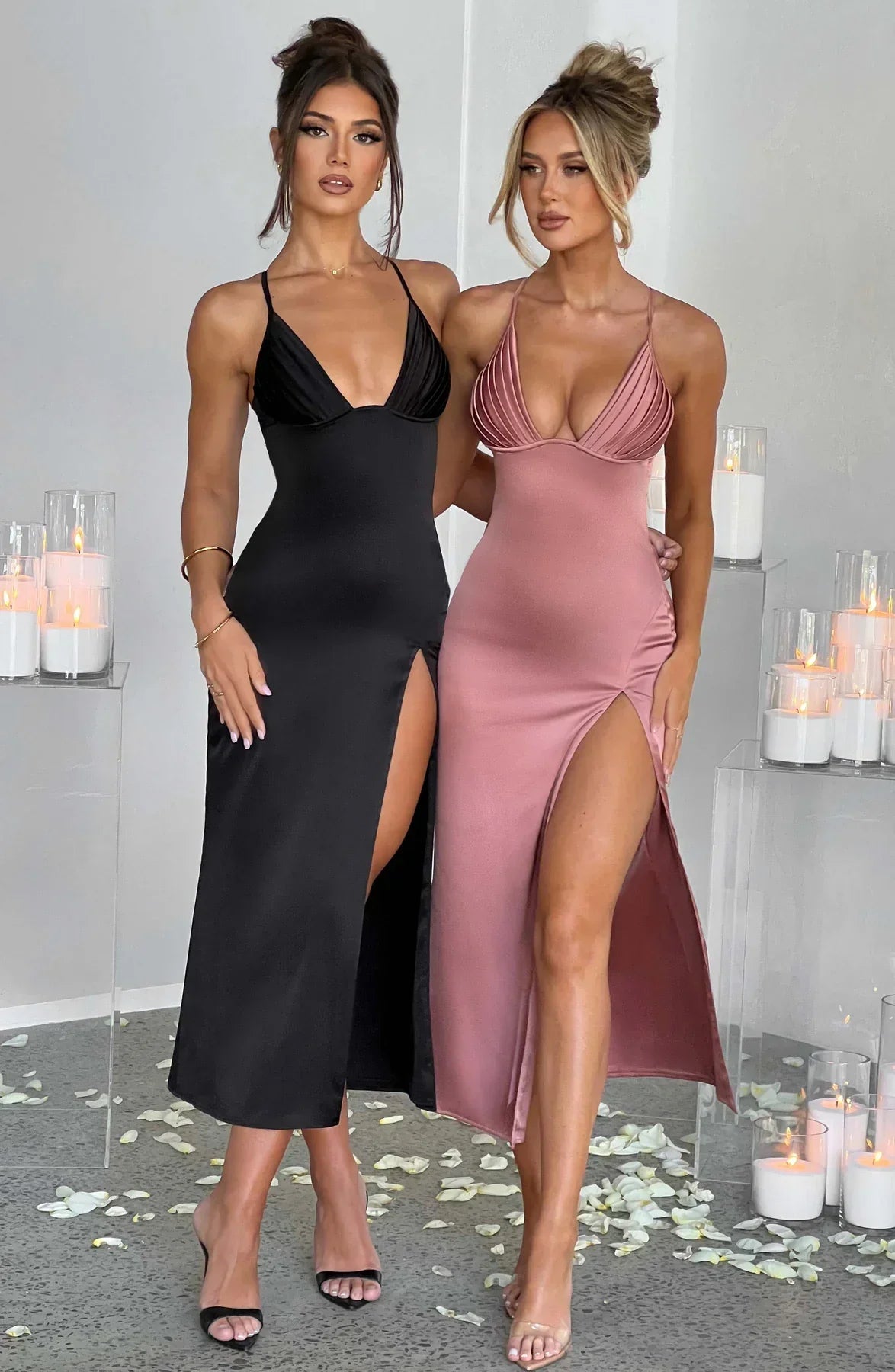 Ellison - Elegante Midi Jurk met Spaghettibandjes