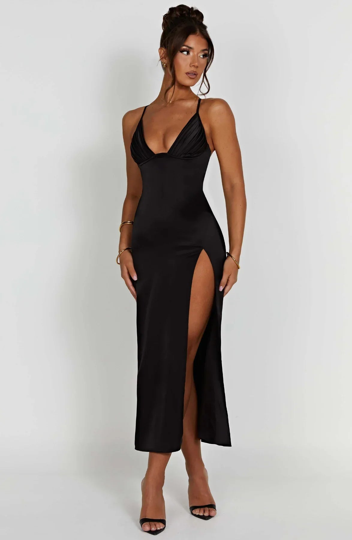 Ellison - Elegante Midi Jurk met Spaghettibandjes