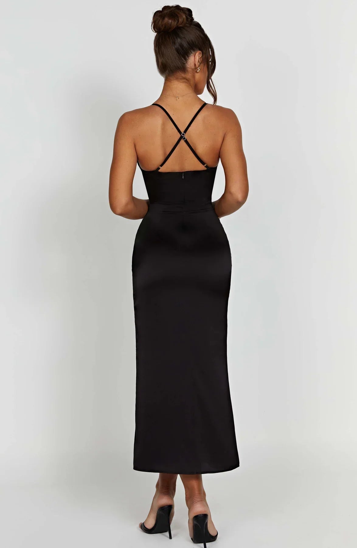 Ellison - Elegante Midi Jurk met Spaghettibandjes