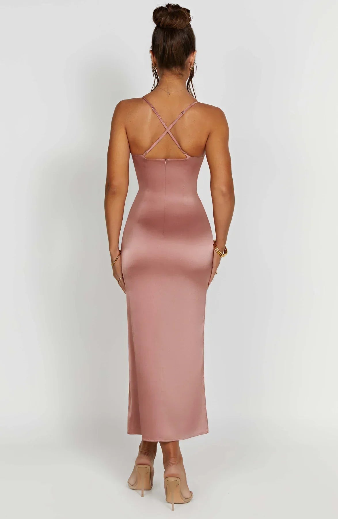 Ellison - Elegante Midi Jurk met Spaghettibandjes