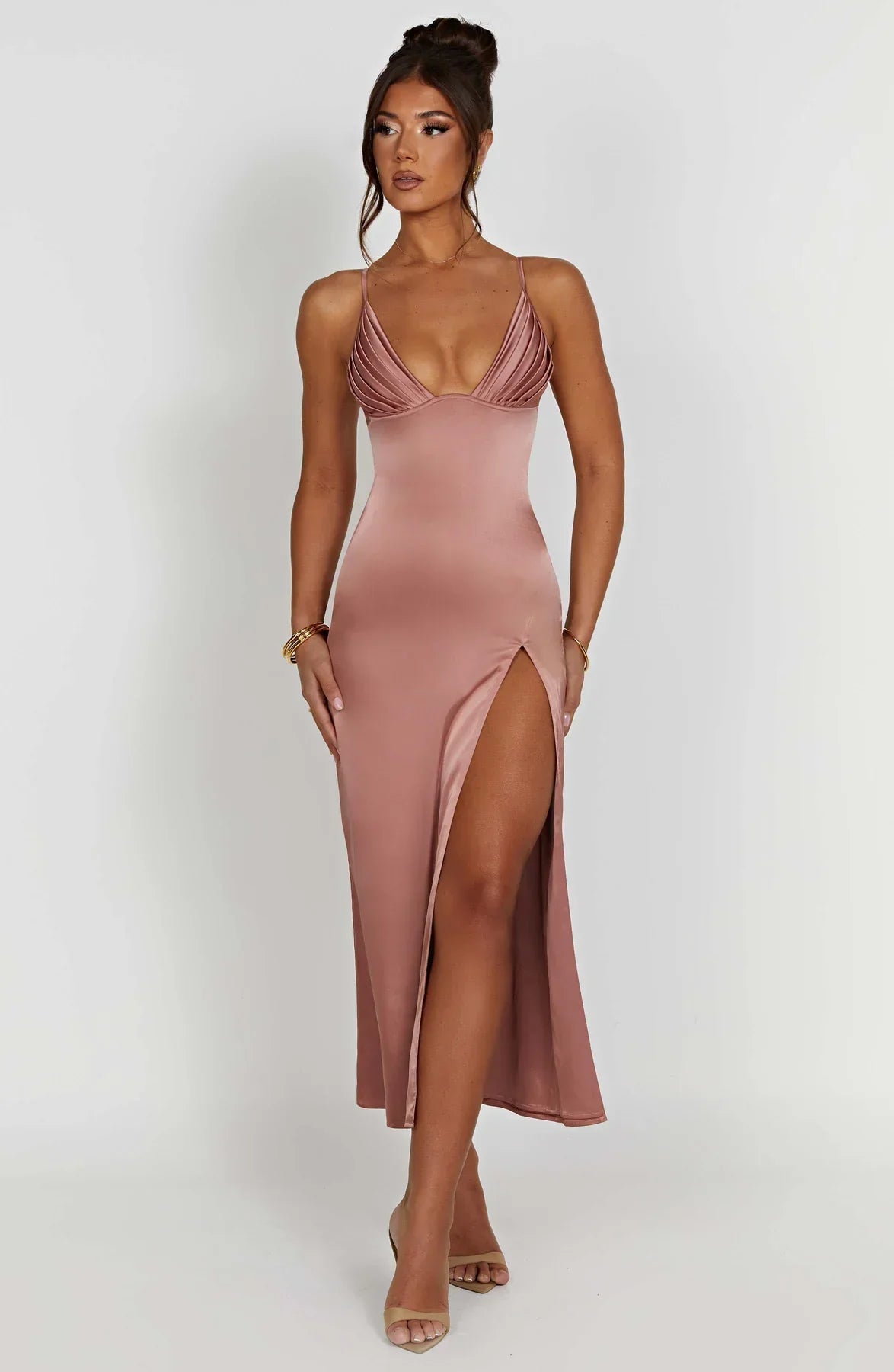 Ellison - Elegante Midi Jurk met Spaghettibandjes