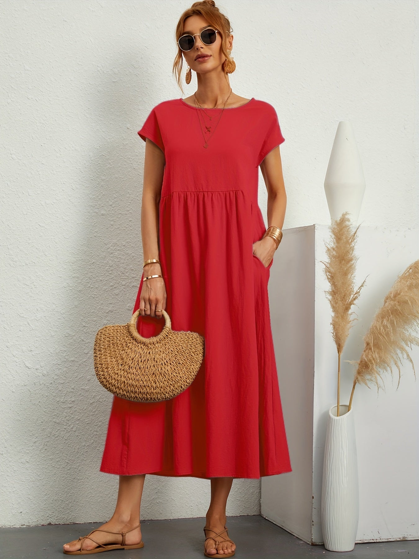 Meilani - Casual Zomerjurkje Met Losse Zakken