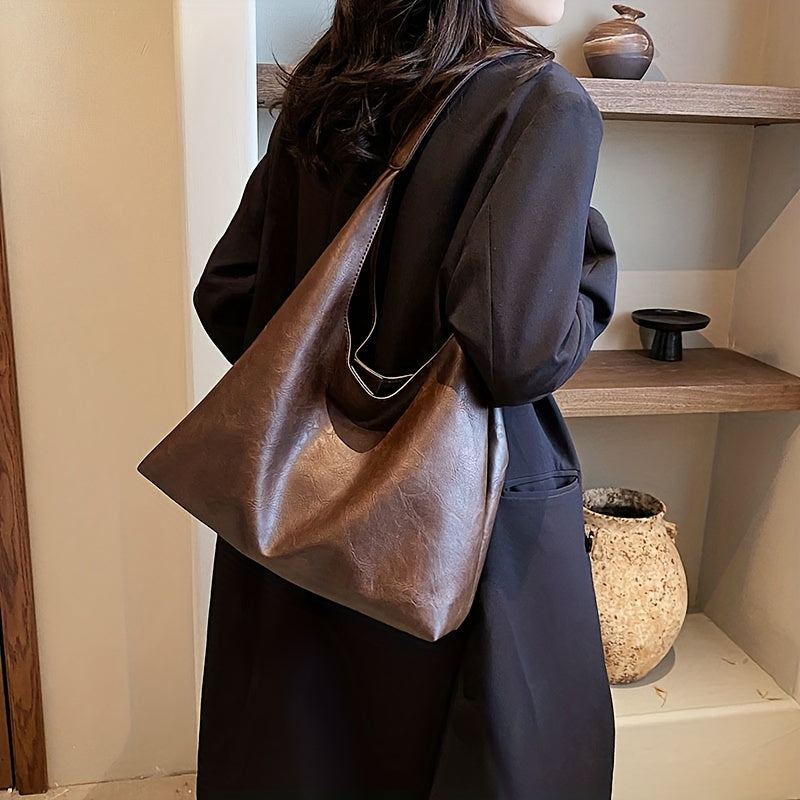Olivia - Boho Chic Rond Design Schoudertas van Vegan Leer