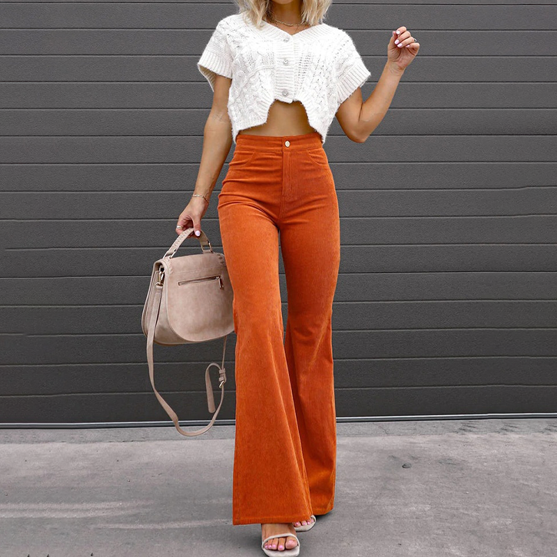 Zoe - High-Waisted Flared Broek