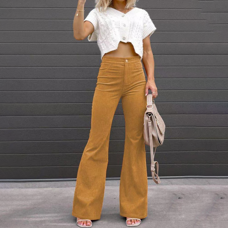 Zoe - High-Waisted Flared Broek