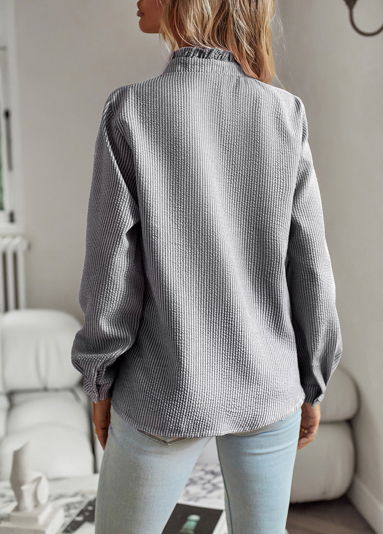 Olivia - Blouse met Ruches en Knopen
