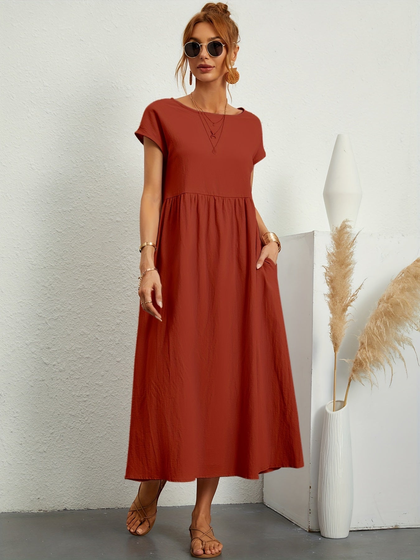 Meilani - Casual Zomerjurkje Met Losse Zakken