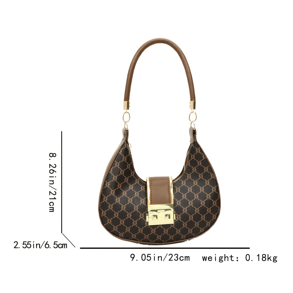 Esmee - Vintage Mini Schoudertas met Rond Design en Gouden Accessoires