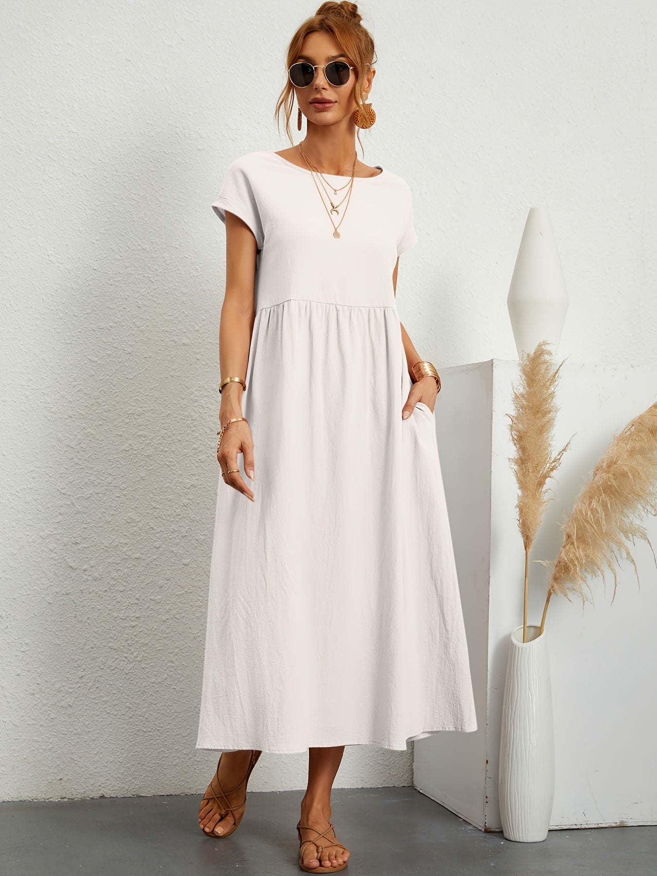 Meilani - Casual Zomerjurkje Met Losse Zakken