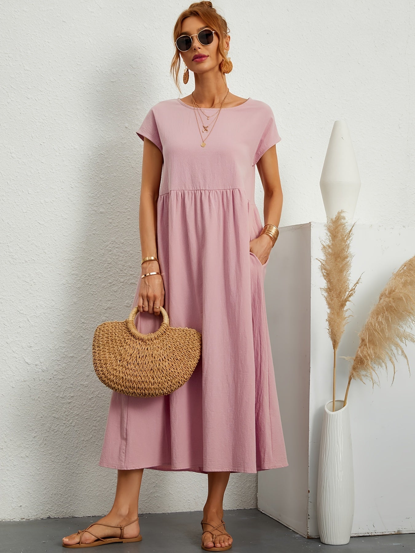 Meilani - Casual Zomerjurkje Met Losse Zakken