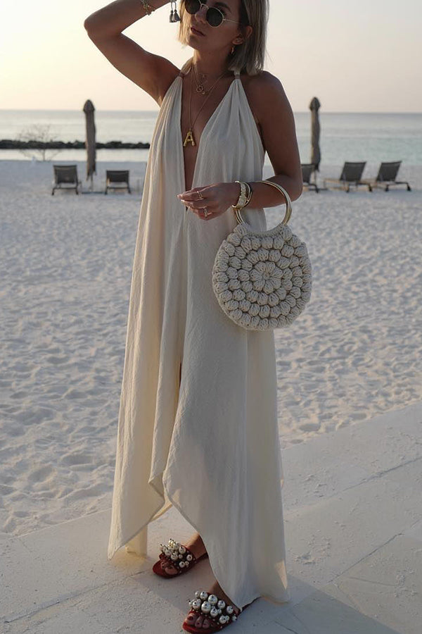 Agatha - Zwierige Halter Strandjurk