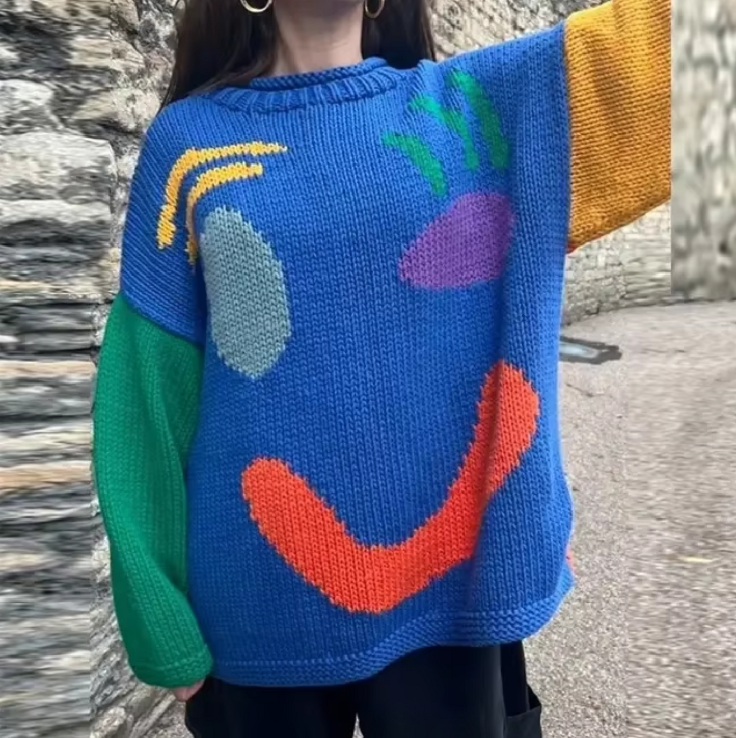Maud – Oversized Katoenen Gebreide Trui