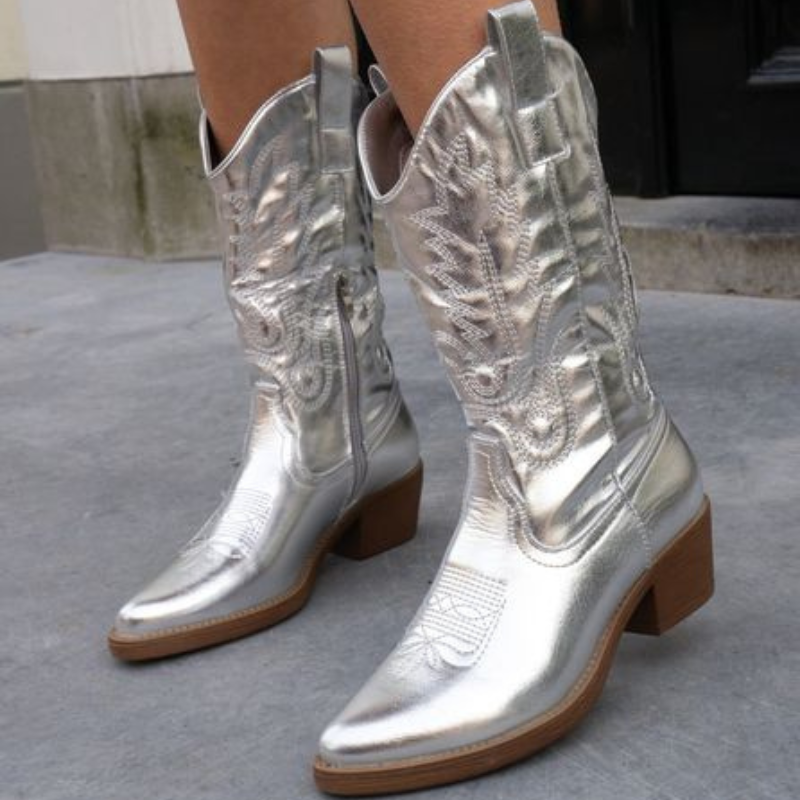 Sanne - Elegante metallic cowboylaarzen