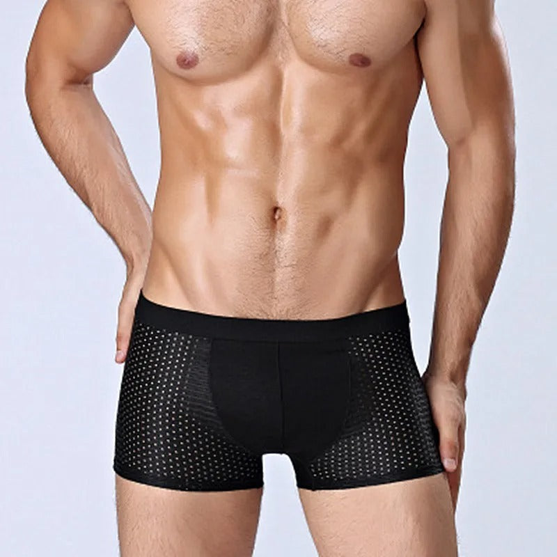 Bamboo Boxers Set van 4 voor Mannen met Ademend Mesh voor Comfort in alle Bezigheden