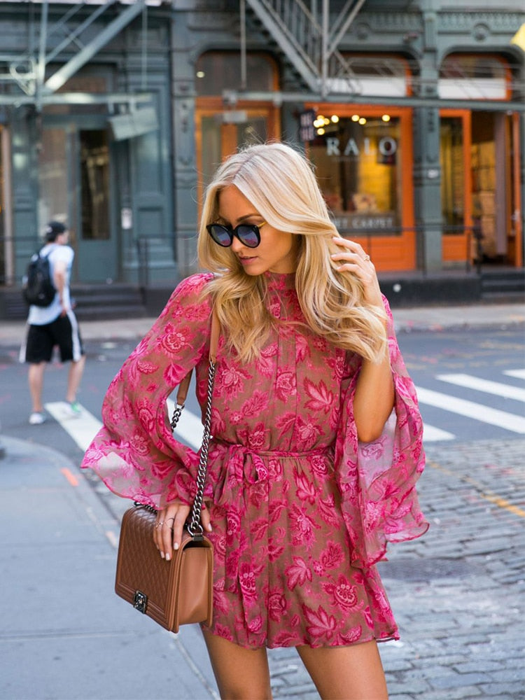 Lily - Chique Bloemen Mini Jurk