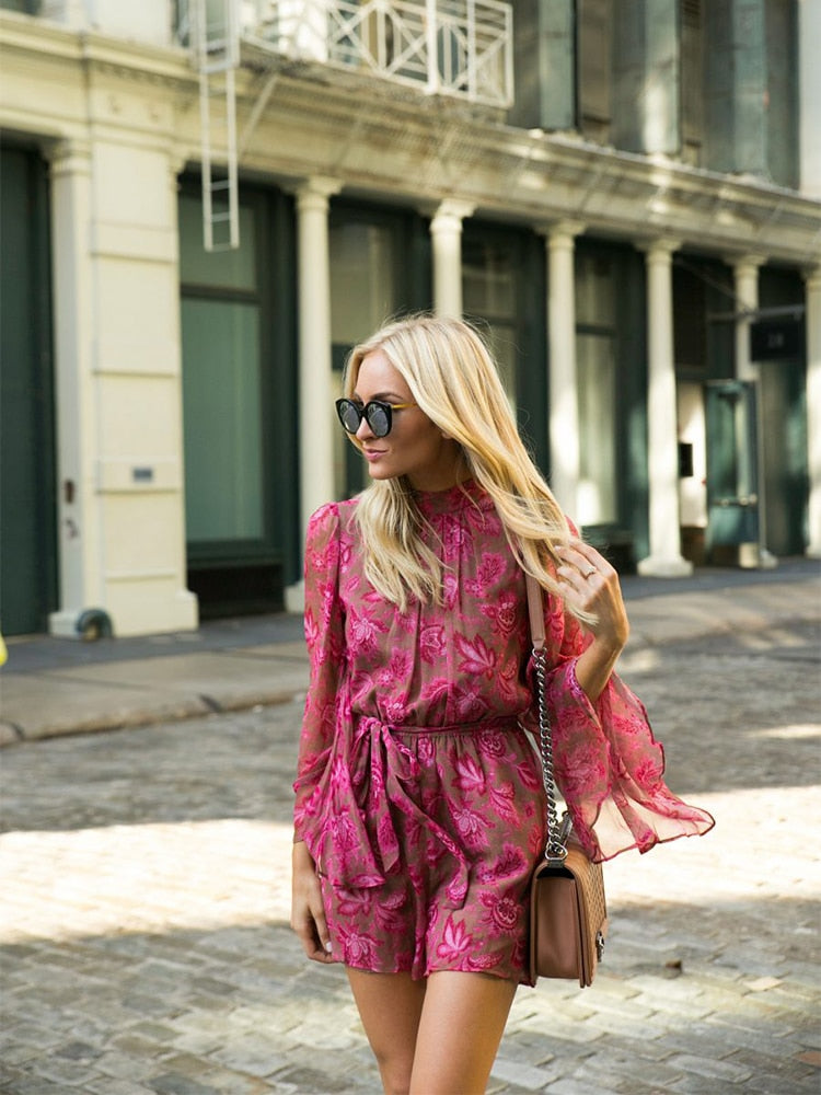 Lily - Chique Bloemen Mini Jurk