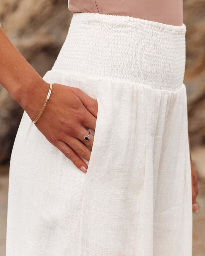 Sophia - Casual Hooggetailleerde Linnen Broek