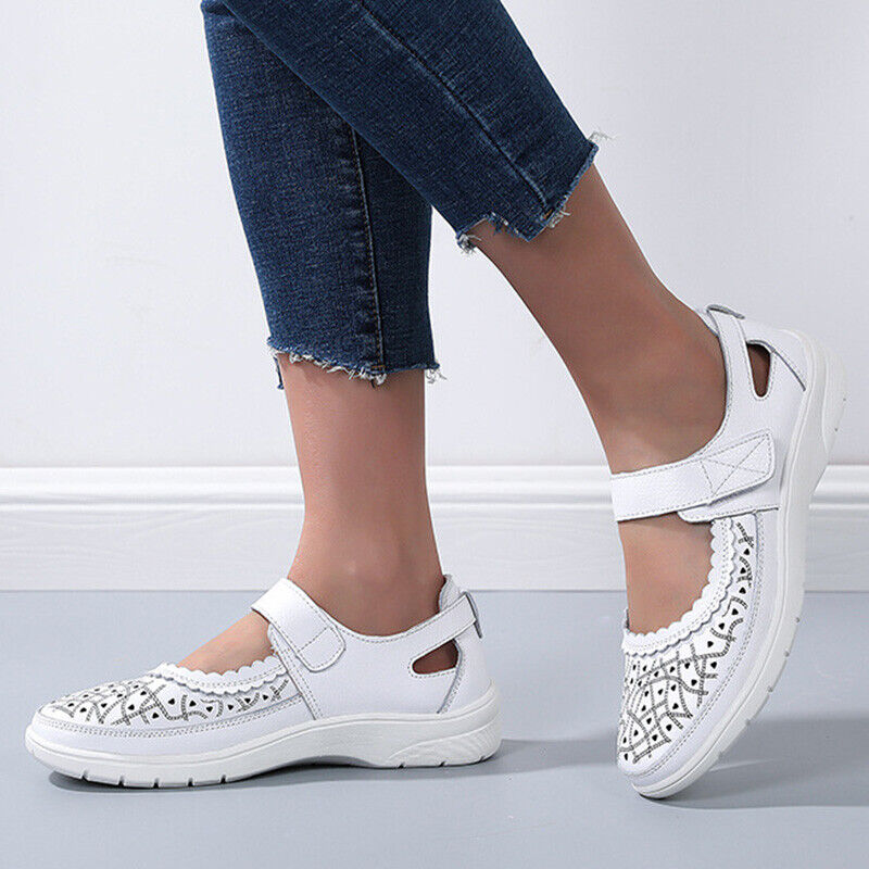 Sofiya - Witte Lederen Orthopedische Comfort Loafers voor Dames