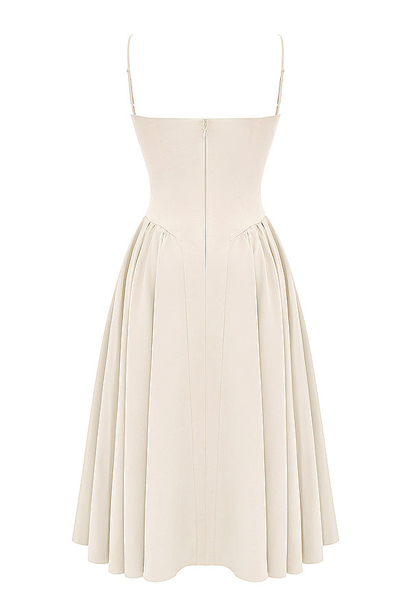 Brantley - Twill korset Midi Jurk