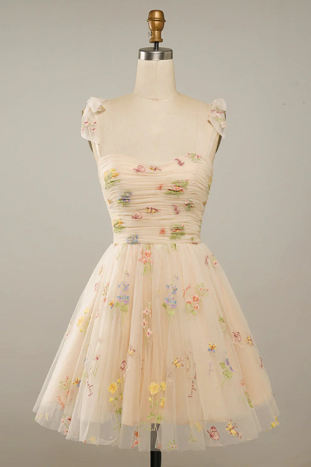 Zara - Bloemengeborduurde Tulle Jurk