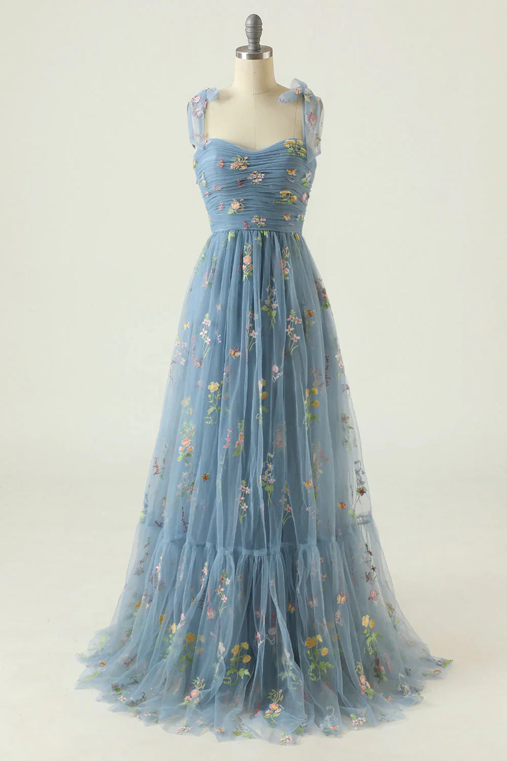 Zara - Bloemengeborduurde Tulle Jurk