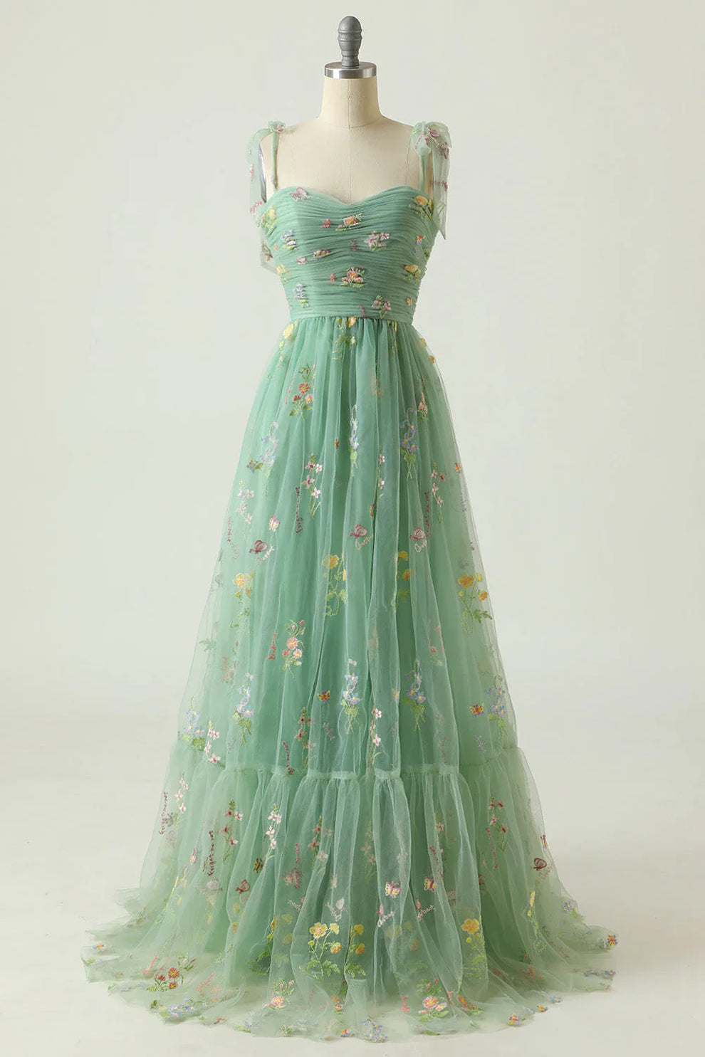 Zara - Bloemengeborduurde Tulle Jurk