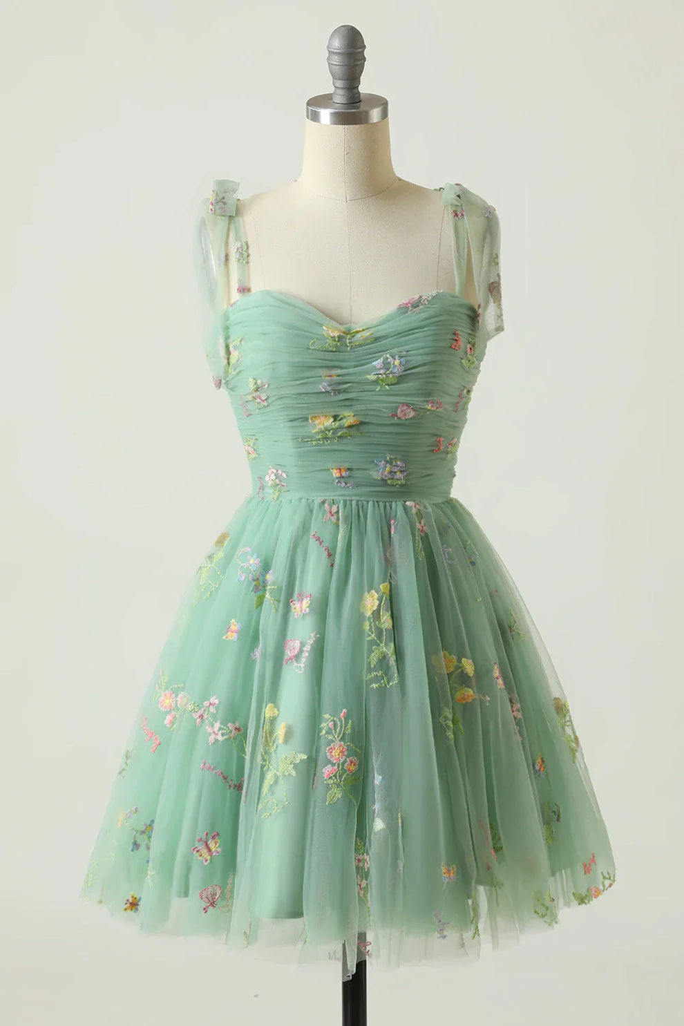 Zara - Bloemengeborduurde Tulle Jurk