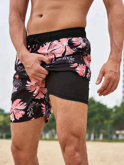 Braxton AquaFlex Zwemshorts voor Mannen met Trekkoord en Verstopte Zak voor Telefoon