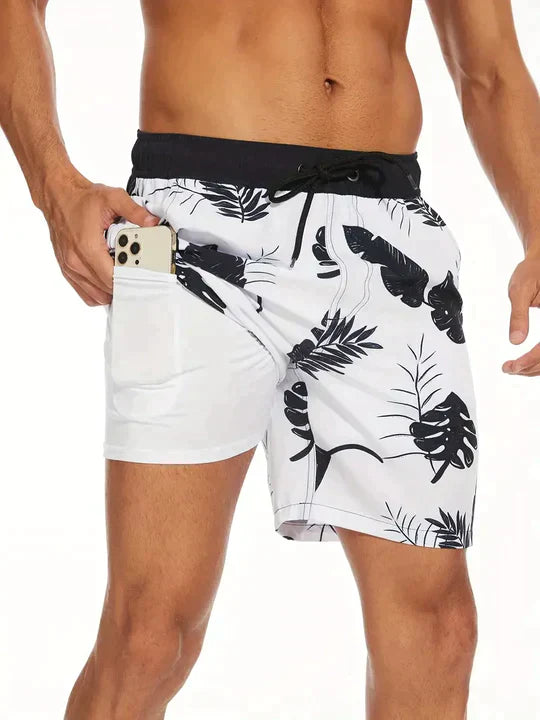 Braxton AquaFlex Zwemshorts voor Mannen met Trekkoord en Verstopte Zak voor Telefoon