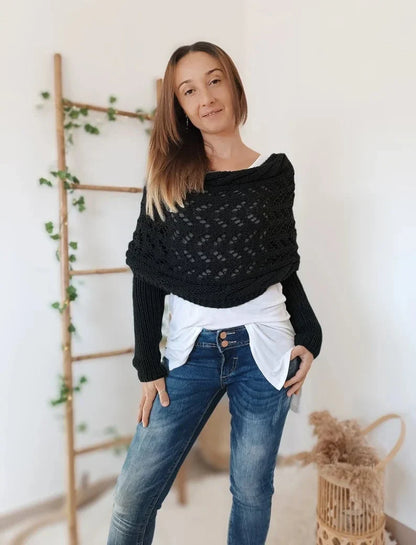 Arianne -  Boho Gebreide Omslagdoek