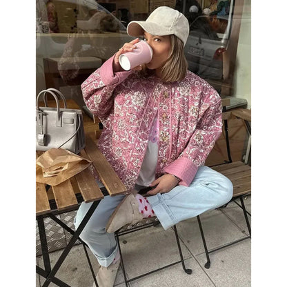 Tess | Bomberjack met Bloemenprint