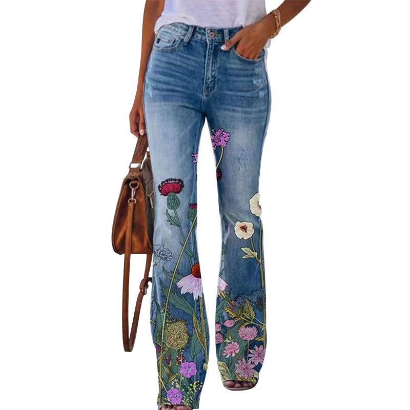 kaye - Flare-jeans met 4 knopen