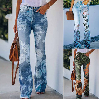 kaye - Flare-jeans met 4 knopen