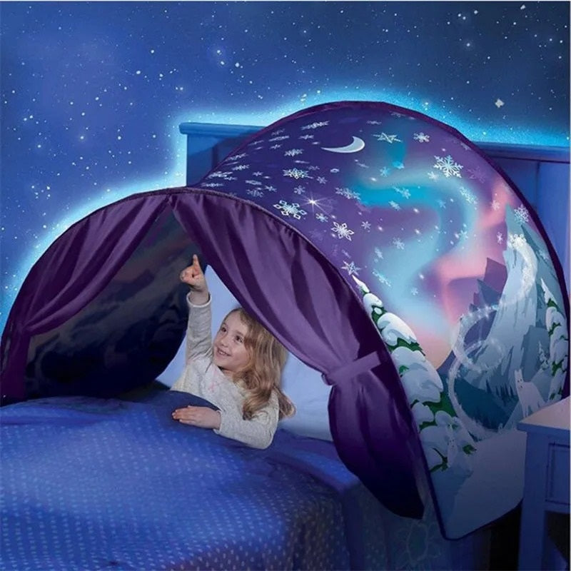 DreamDome Kinderbed Tent tegen Nachtmerries voor Magische Slaapavonturen en een Veilig Gevoel