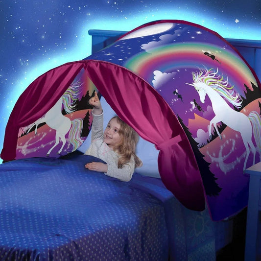 DreamDome Kinderbed Tent tegen Nachtmerries voor Magische Slaapavonturen en een Veilig Gevoel