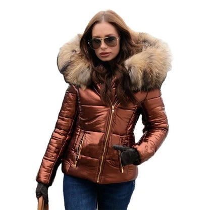 Isabella - Jas met Imitatiebont Kap